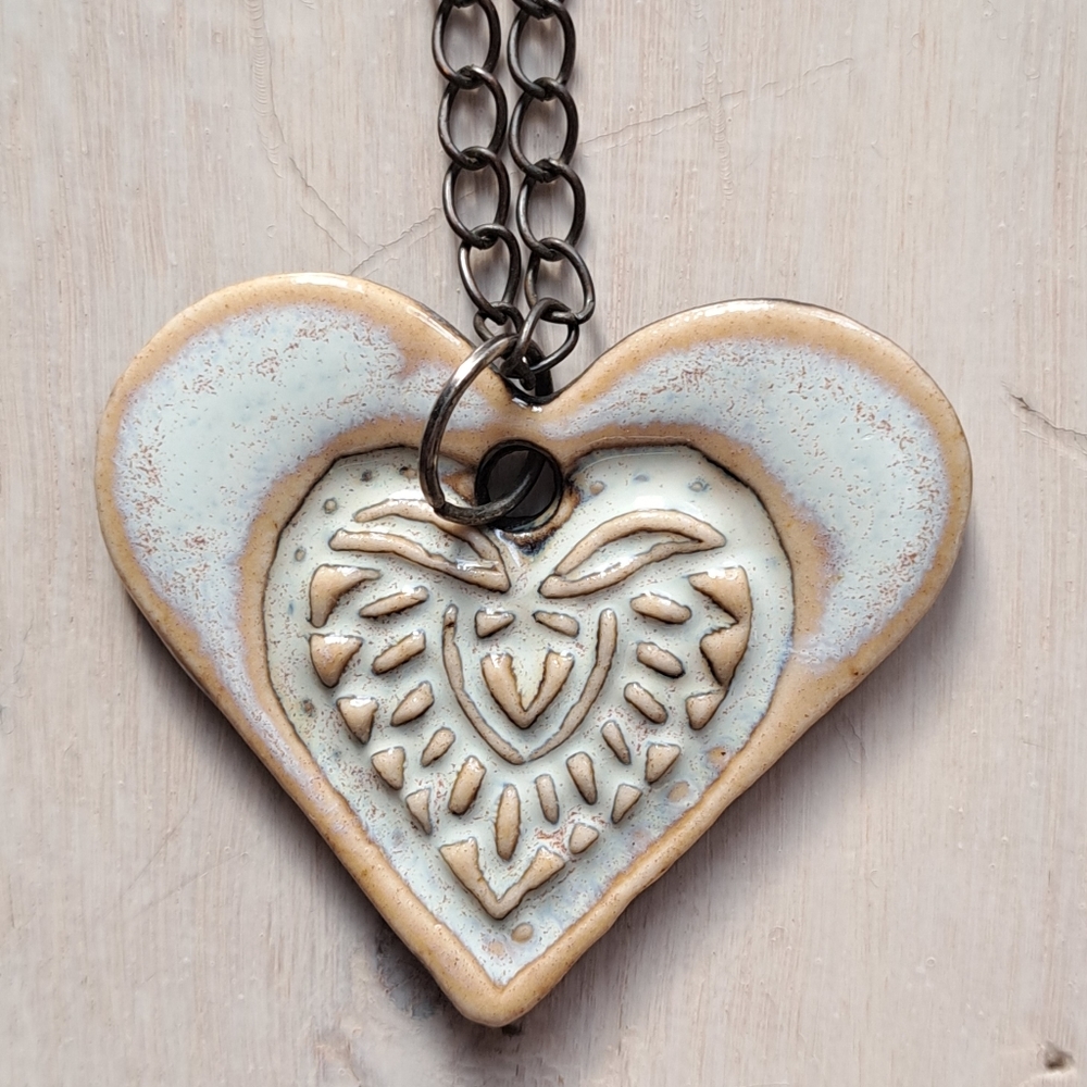 Handmade Stoneware/Porcelain Pendant/Necklace